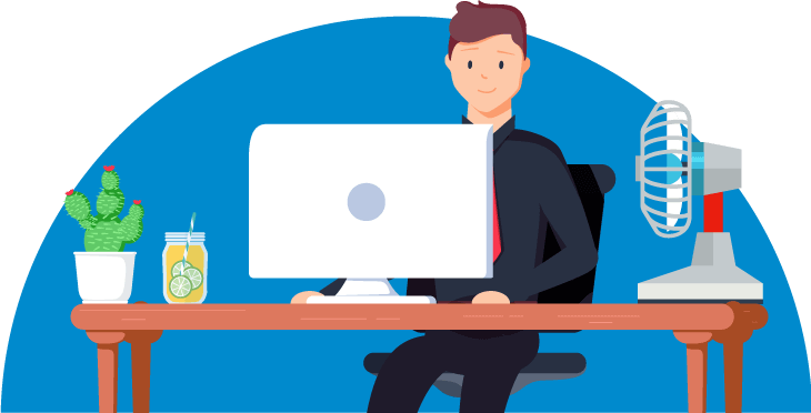 Man at desk