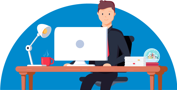 Man at desk